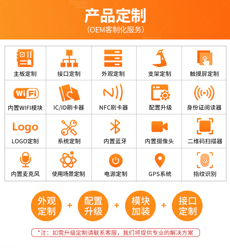 友控G1N工业级一体机提供OEM定制化服务
