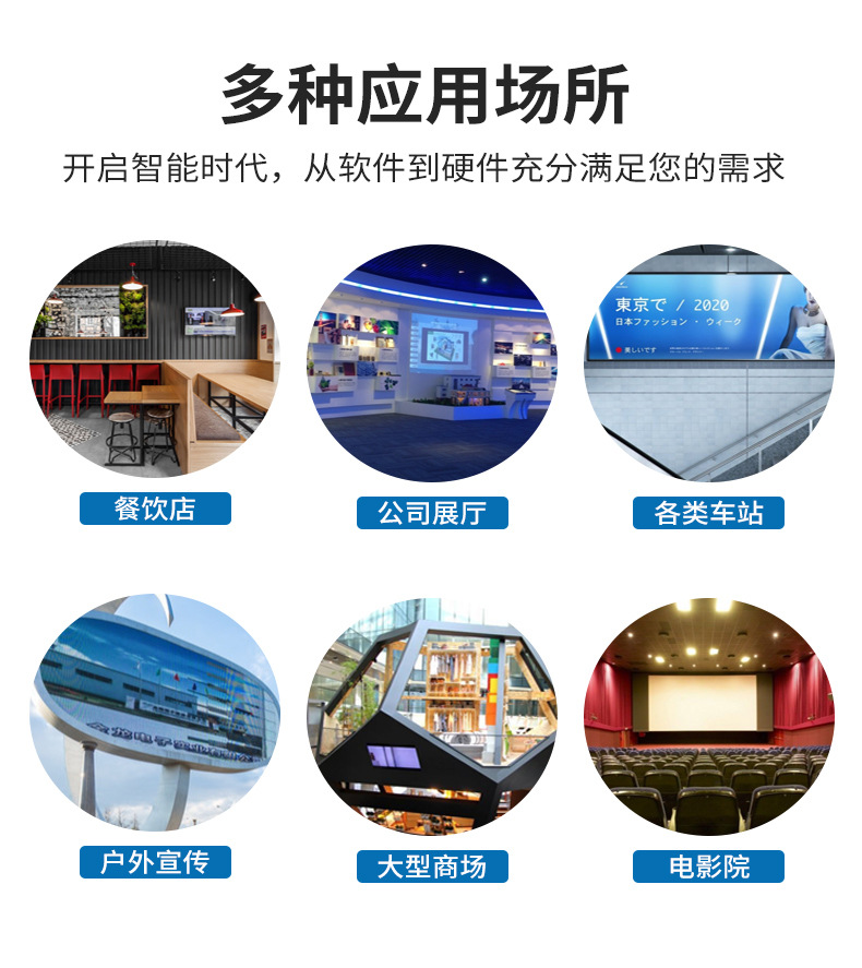 A5超薄高清壁挂商用广告机适用于商超、酒店、政企、交通、教学等于多种场景