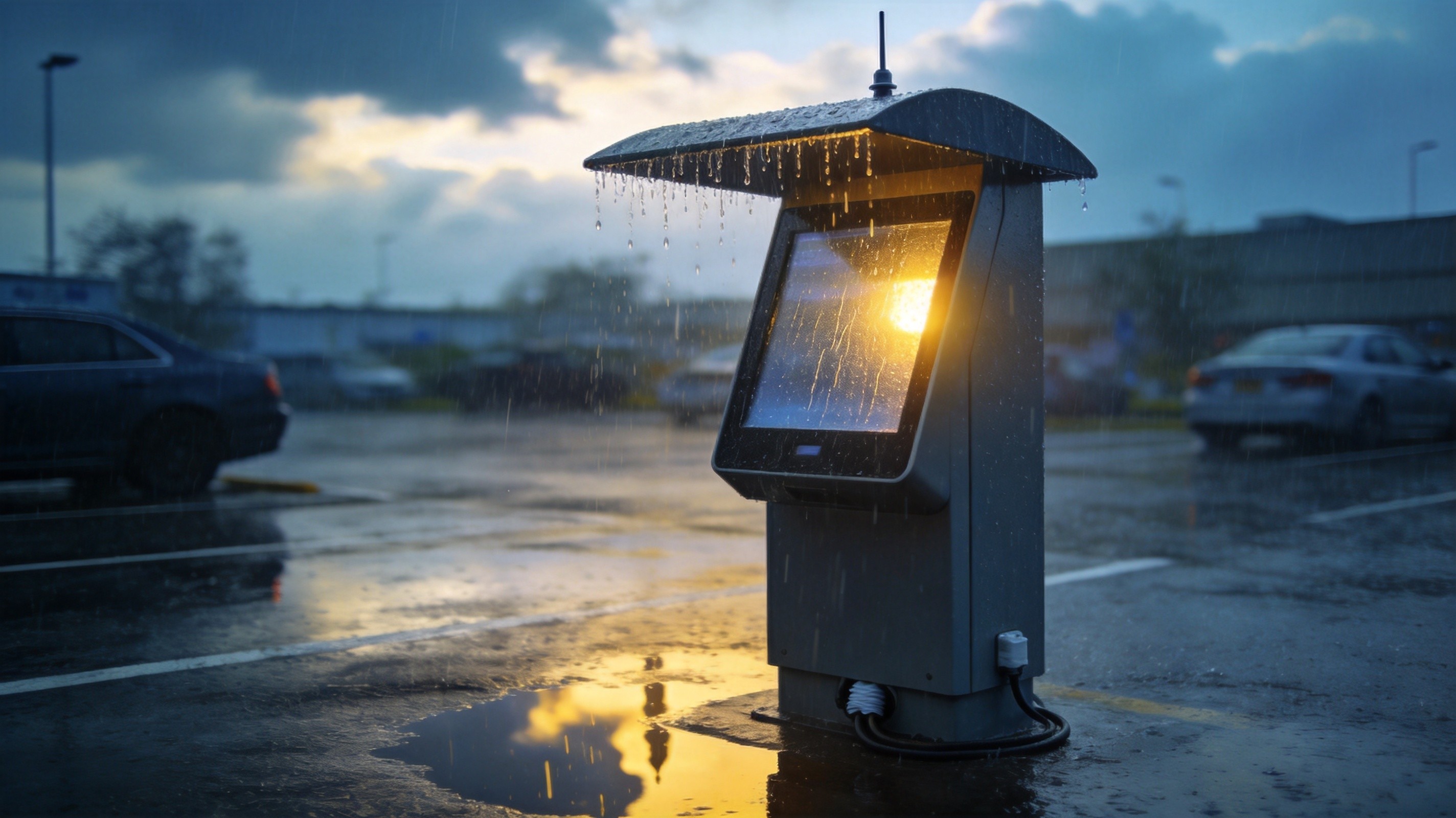 户外工控一体机暴雨环境运行