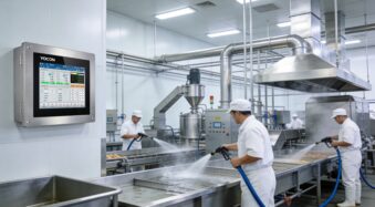 防水工控一体机IP65防护等级够用吗？食品车间高压冲洗场景
