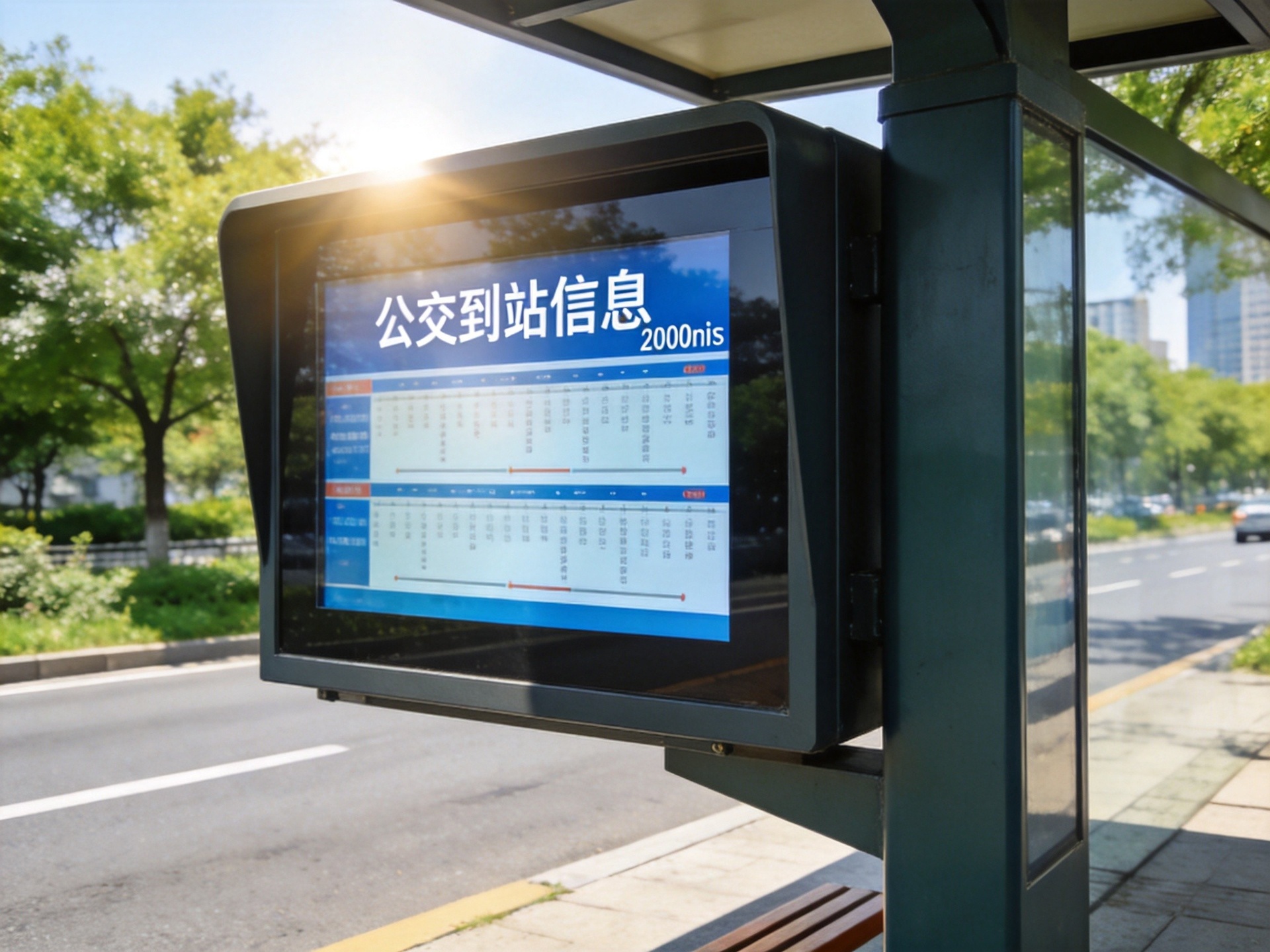 户外高亮显示器应用于公交站台场景