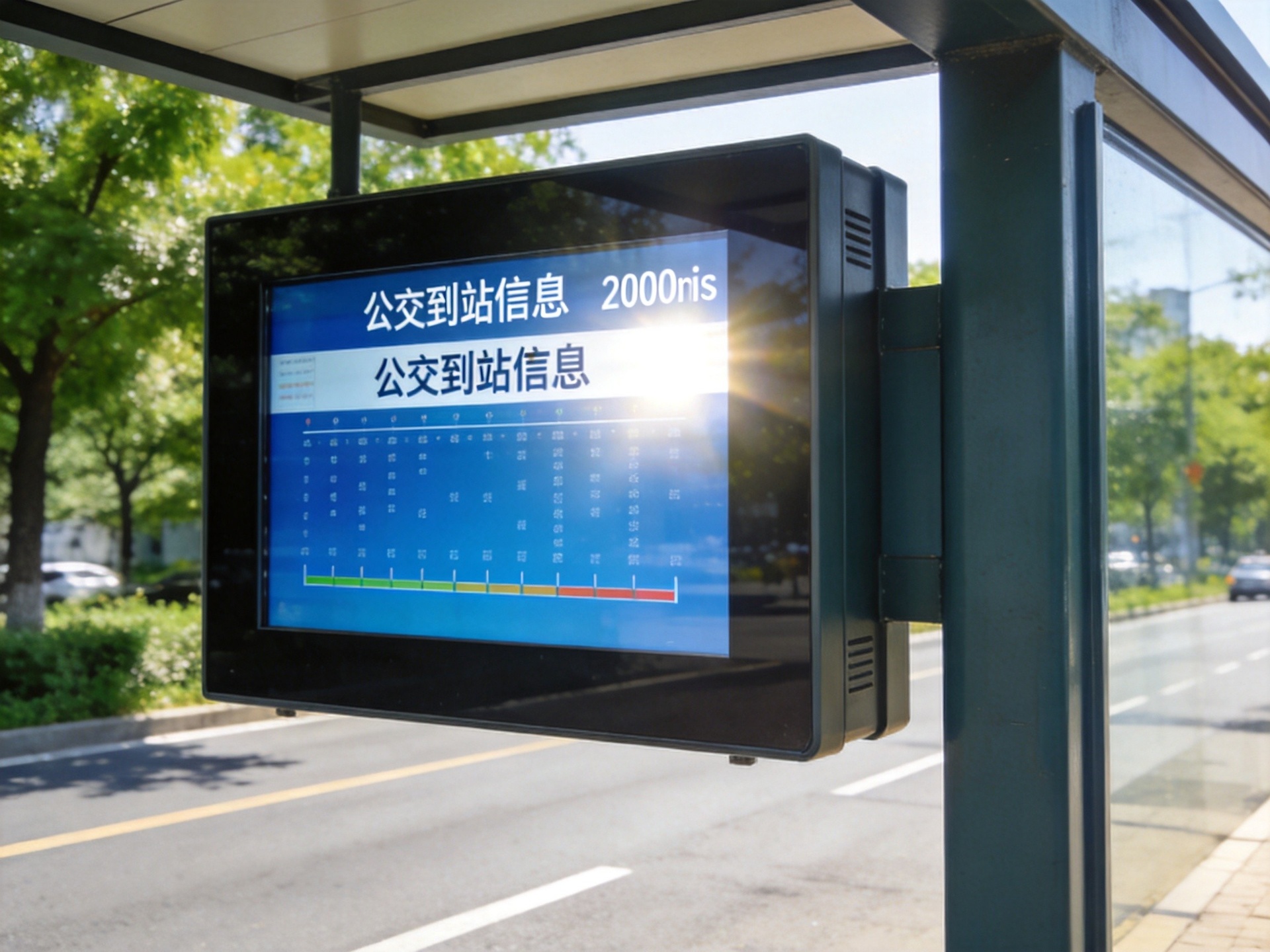 户外信息发布终端在车站显示实时班次