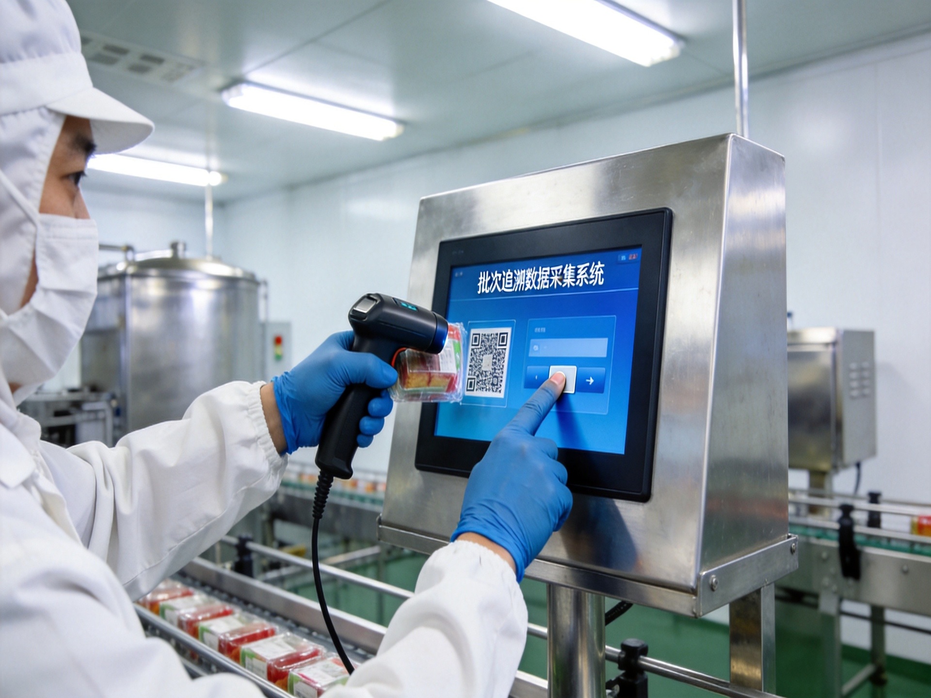 工业一体机不锈钢外壳在食品车间清洗消毒