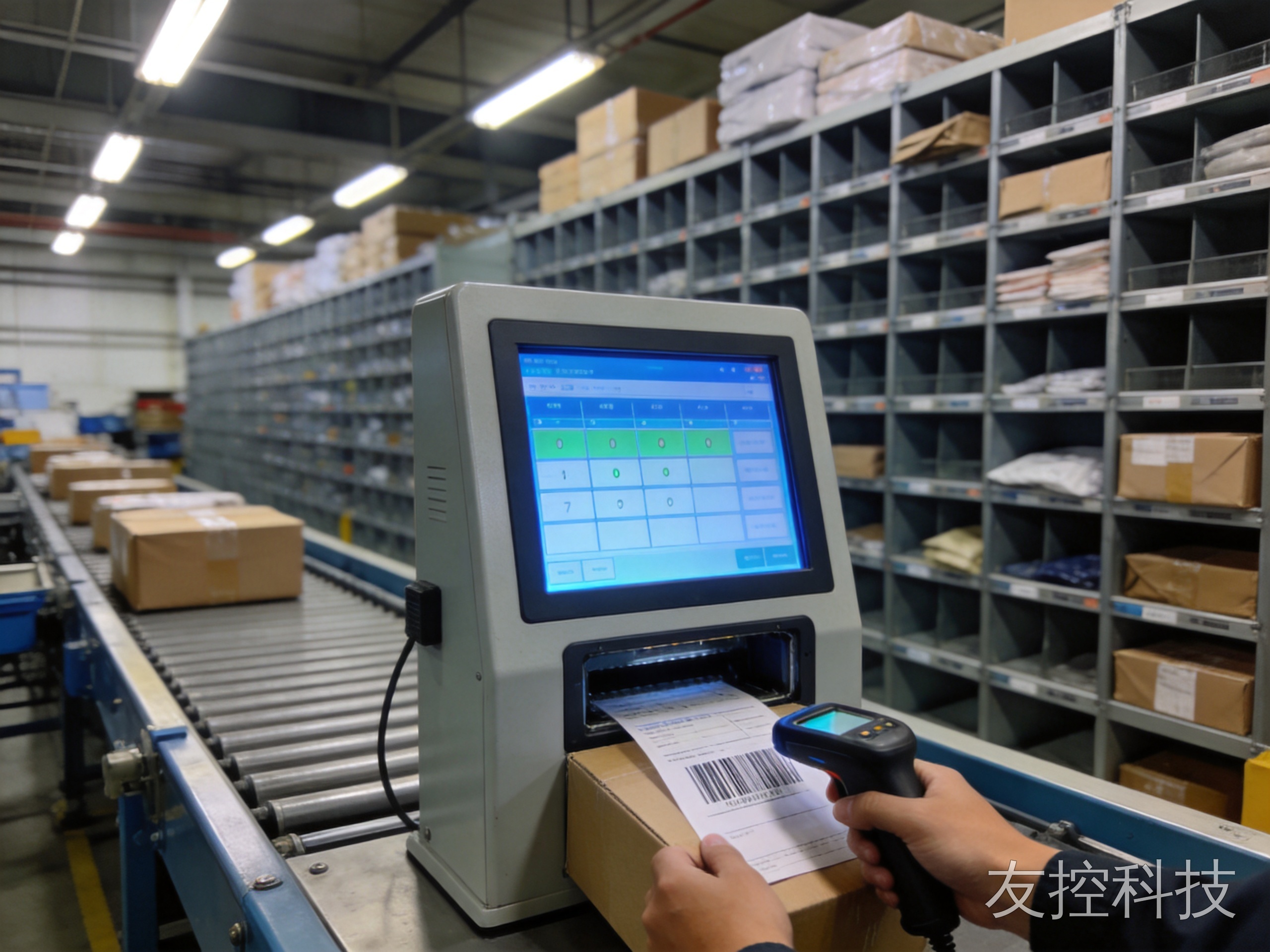 分拣工位前置扫码嵌入式终端