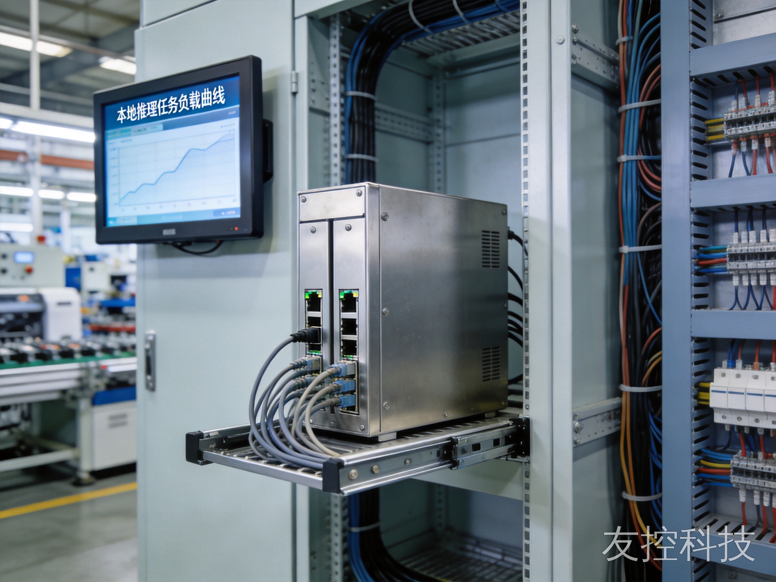 边缘计算机柜工控主机承载本地推理任务负载