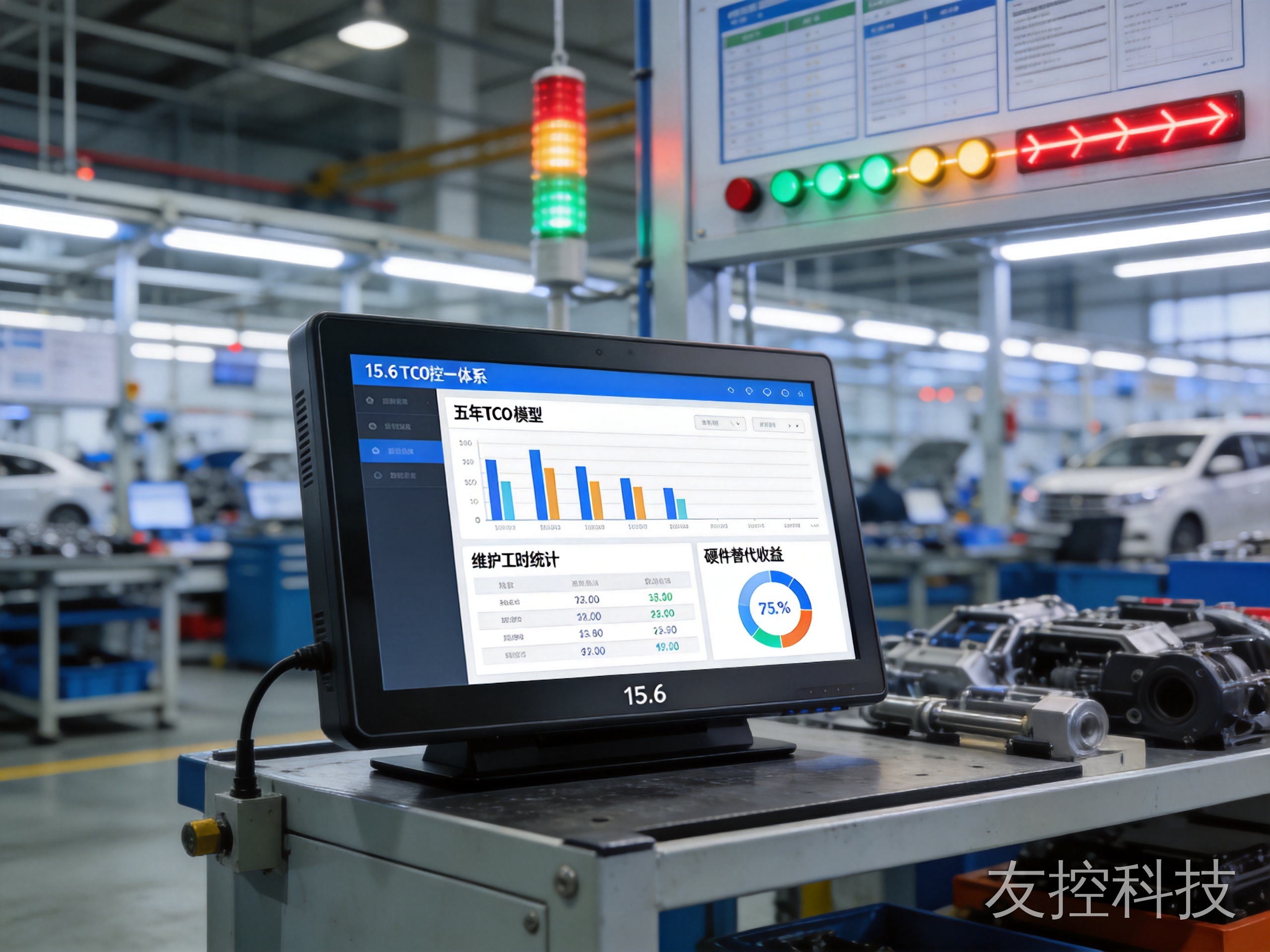 15.6寸工控一体机 工业现场实拍图 4