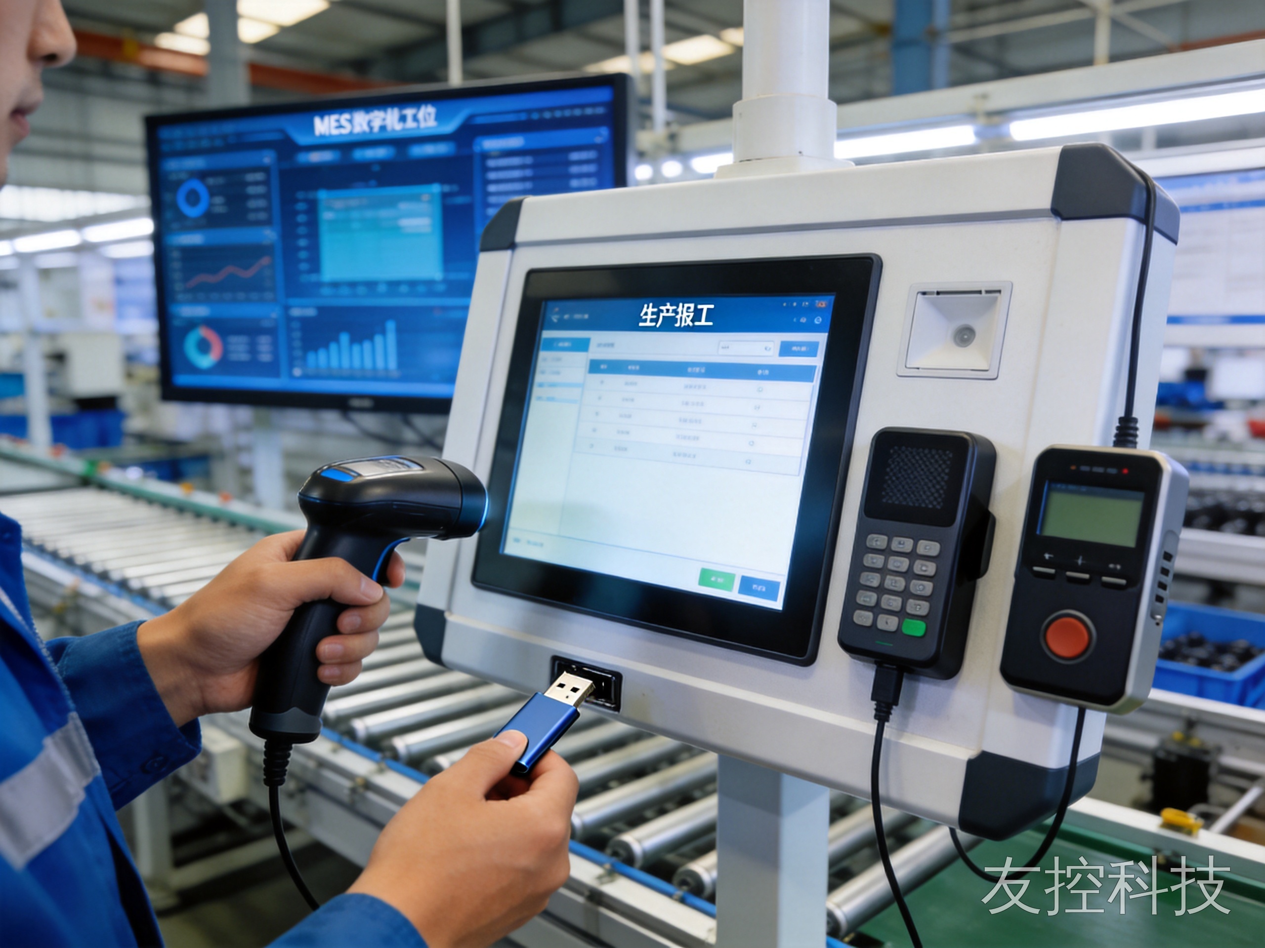 工业平板一体机 MES工位实拍图 3