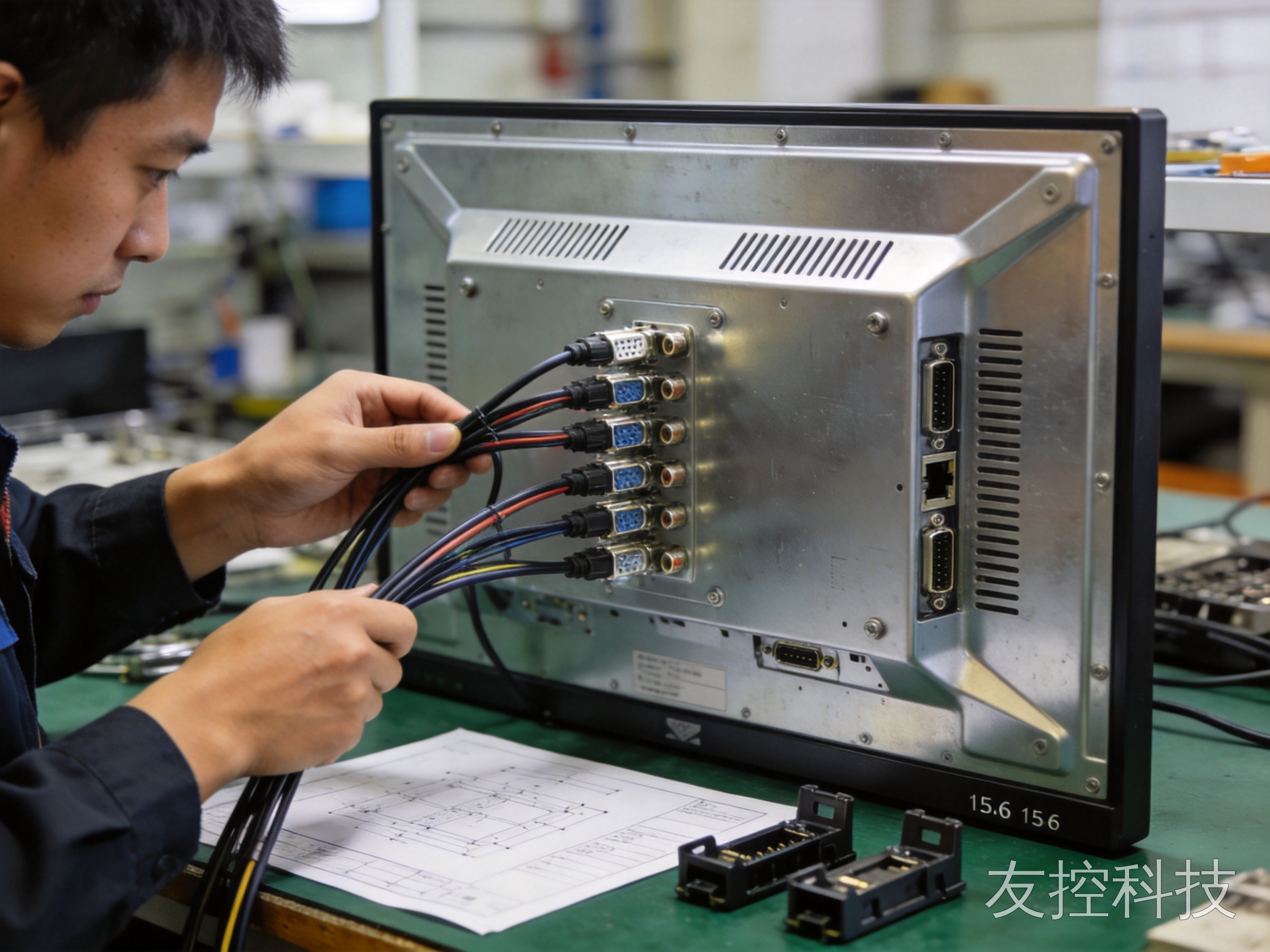 15.6寸工业显示器 接口配置与安装调试图3