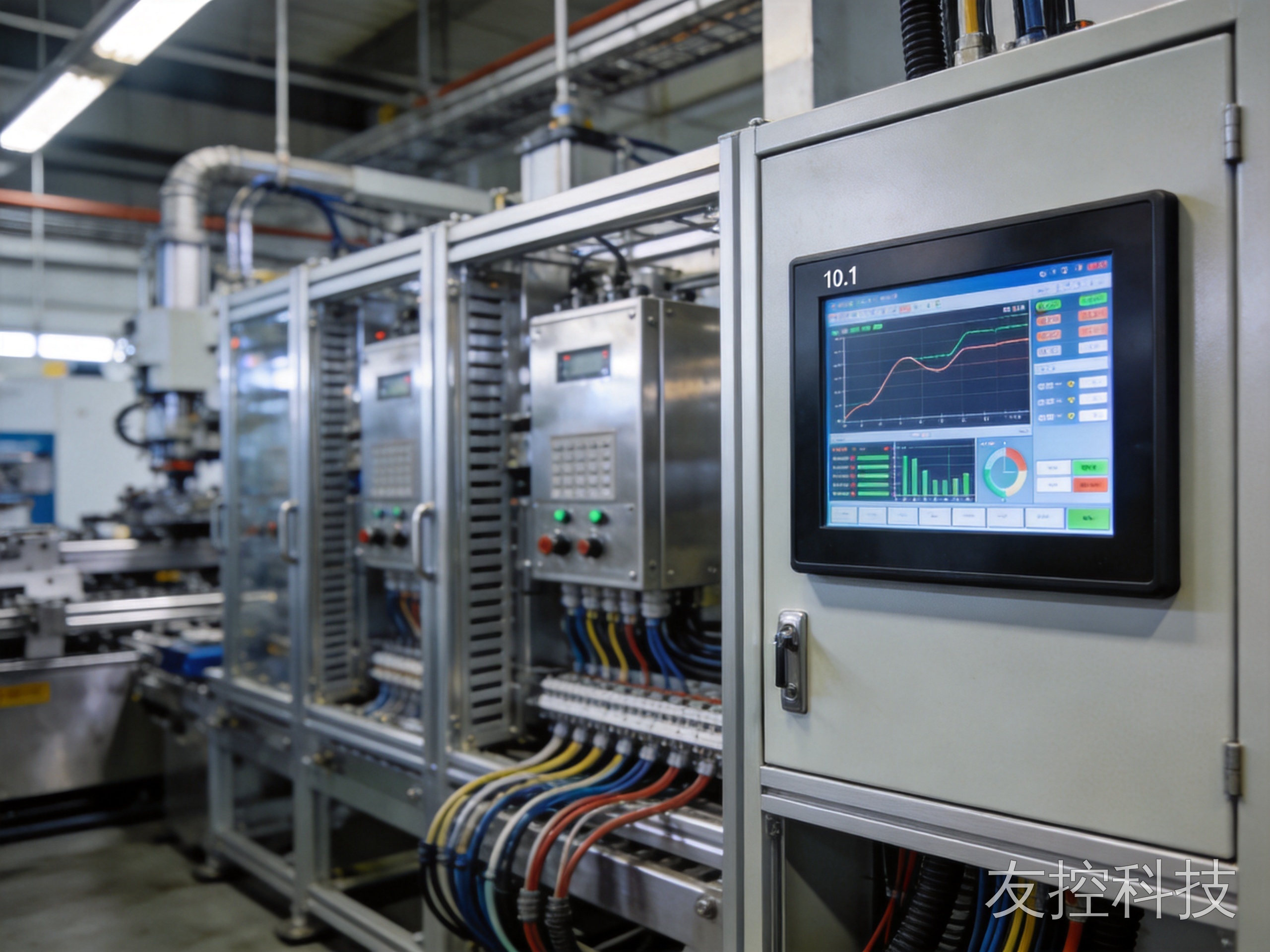 10.1寸工业显示器 控制柜柜门嵌入式安装现场实拍图 1