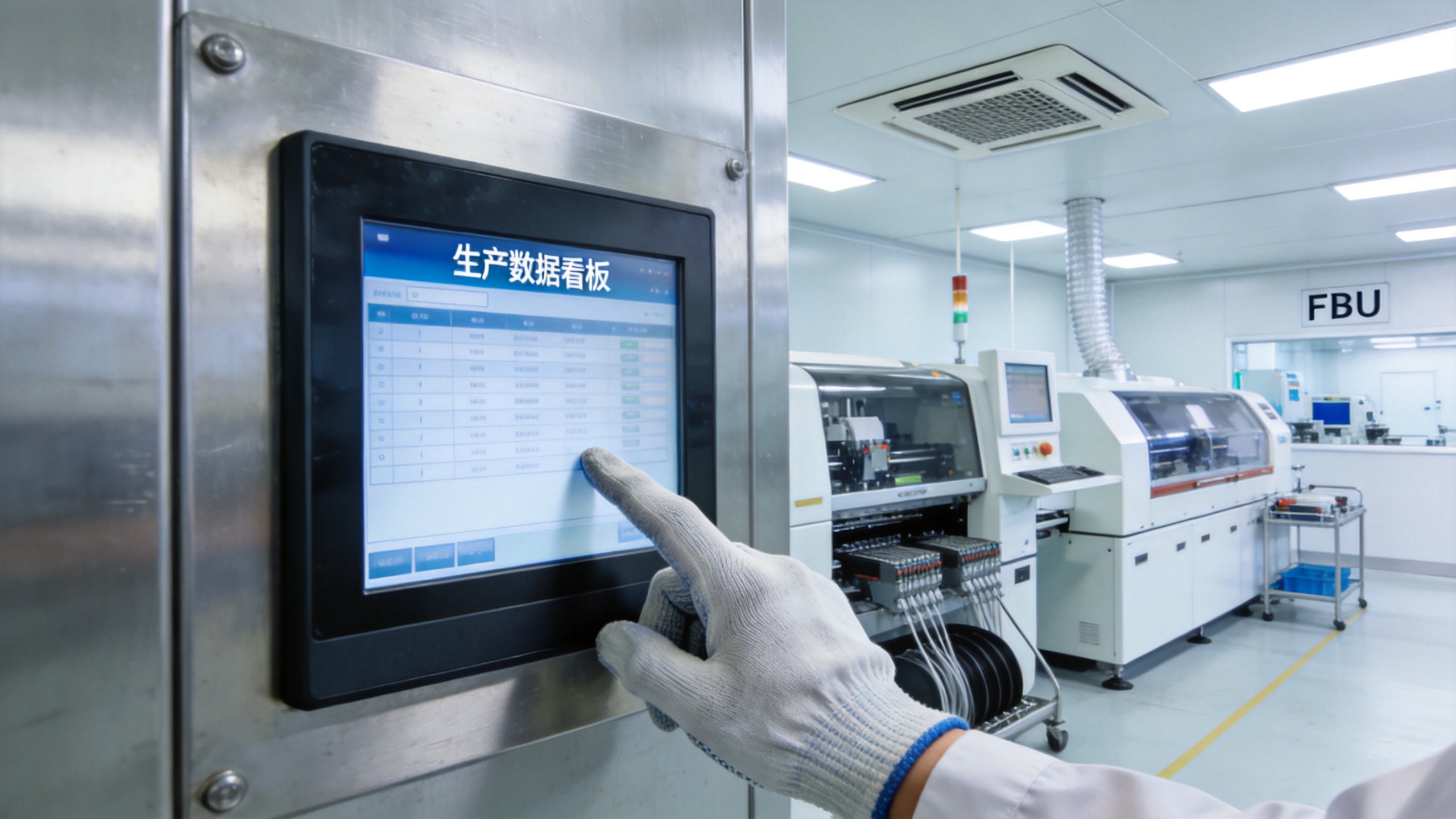 面对电子组装车间与金属加工车间的触控需求反差，工业显示触摸一体机如何实现分区适配？
