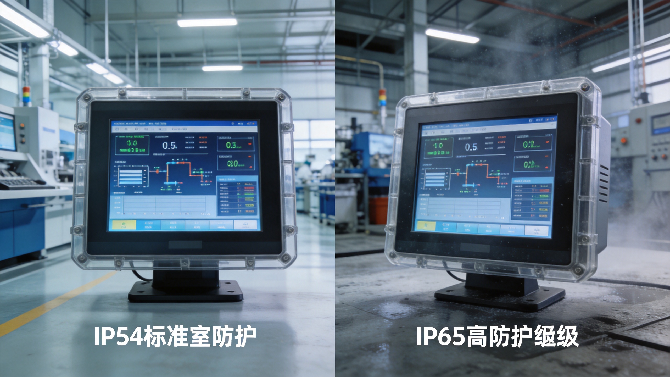 工业显示屏防护等级对比