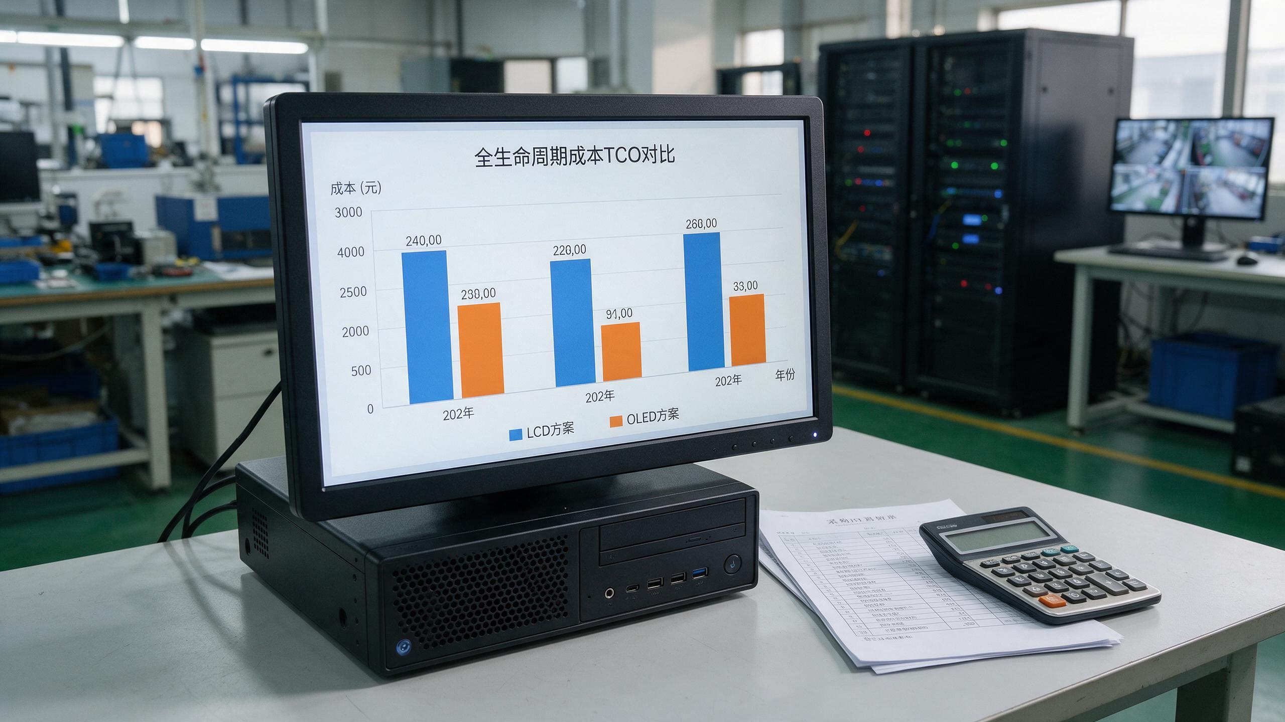 工控主机显示屏全生命周期TCO成本核算