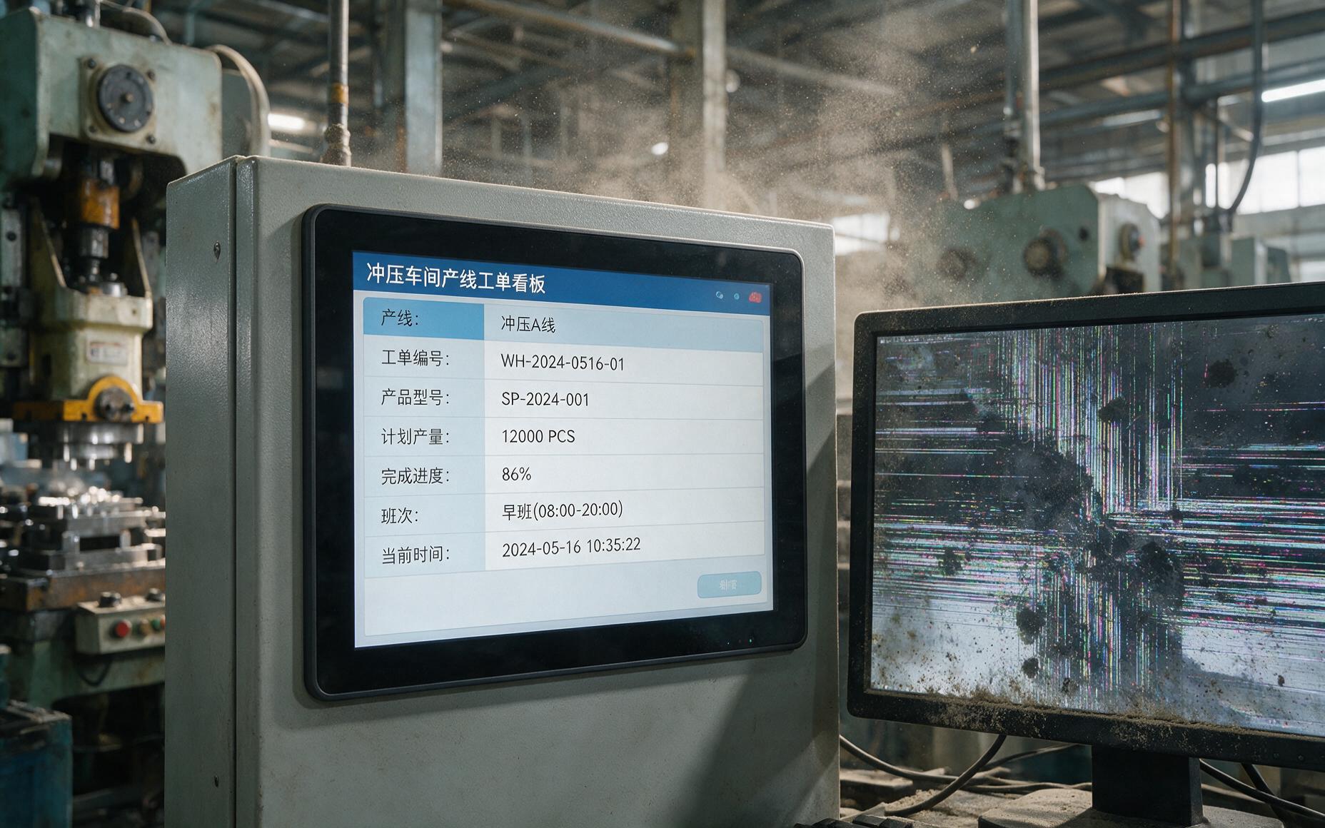 为什么车间商用显示器总撑不过半年，21.5寸工业平板电脑替代商用显示器的秘密藏在面板密封里