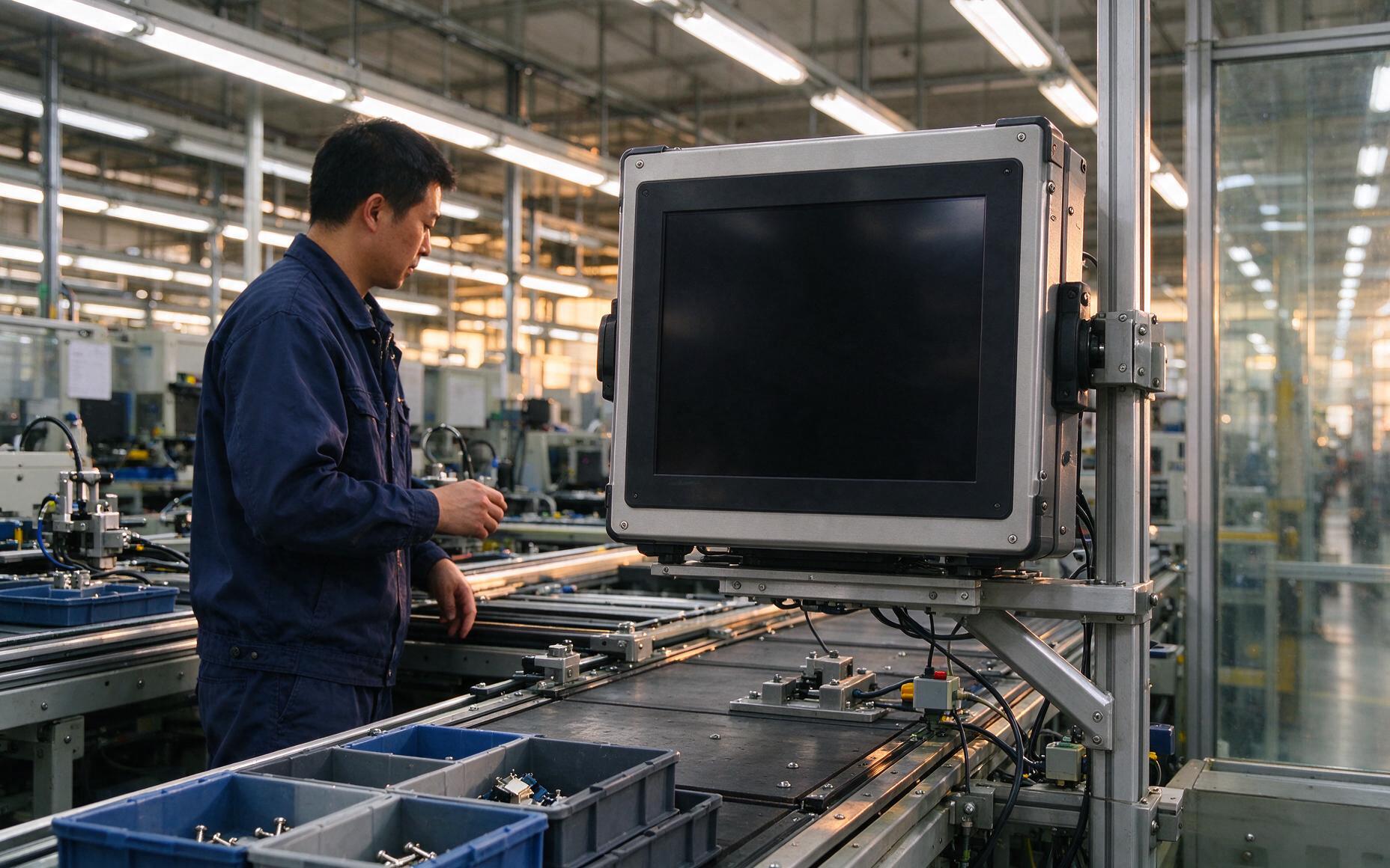 告别午后黑屏与触控漂移，工控一体机工业现场选型必须知道的三项工况指标
